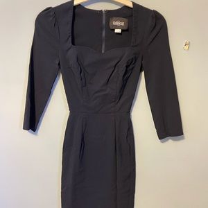 Collectif Mainline Vanessa Pencil Dress Navy 8 XS